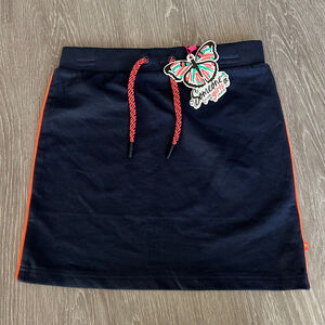 Someone Kids Skirt Girls 9 Years Blue With Orange Strips Short